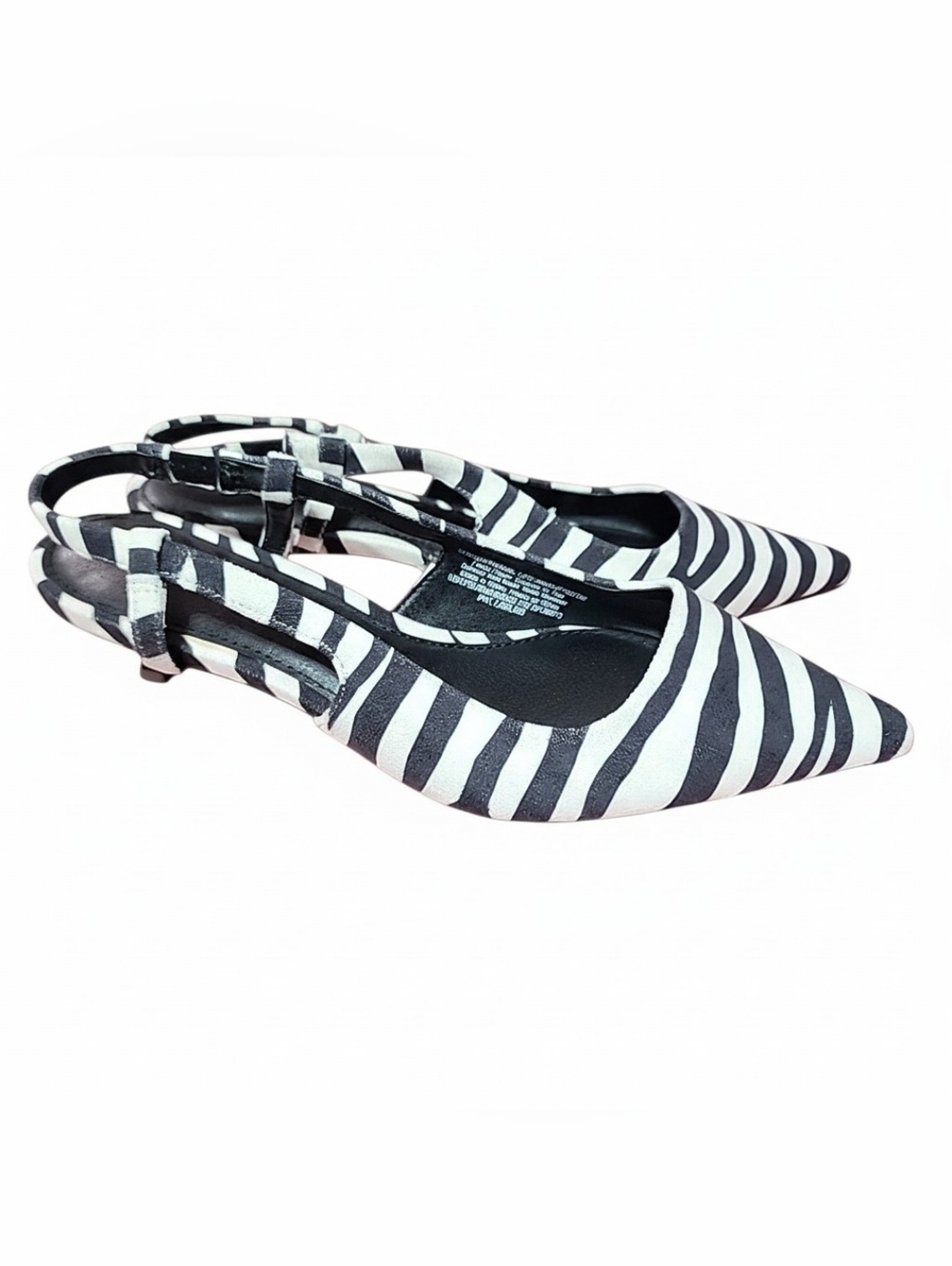 No Boundaries Faux Leather Slingback Kitten Heels. Size 7